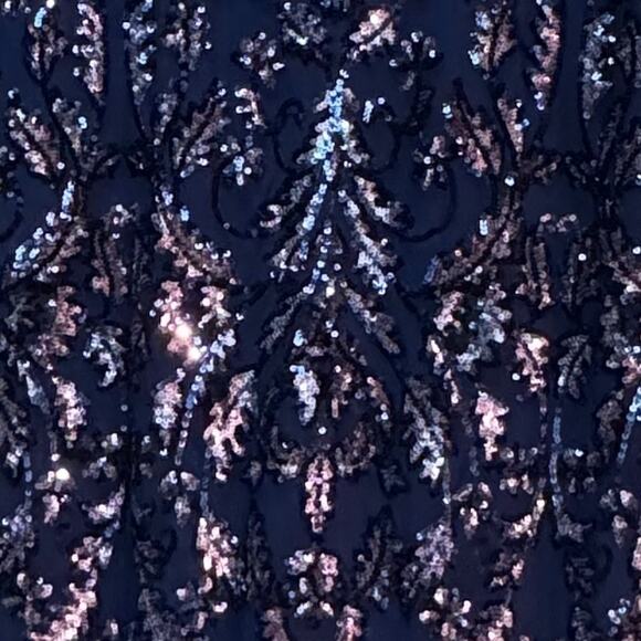 Stunning Adrianna Papell long sequined gown SIZE 8 - NEW TASTFUL FLASH & SEQUINS - Picture 5 of 8